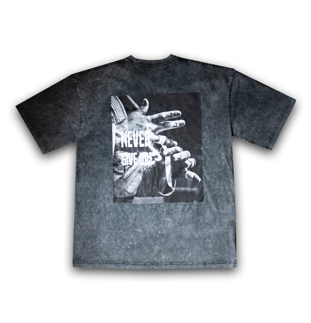 Never Give Up Grey Shirt - Hombre
